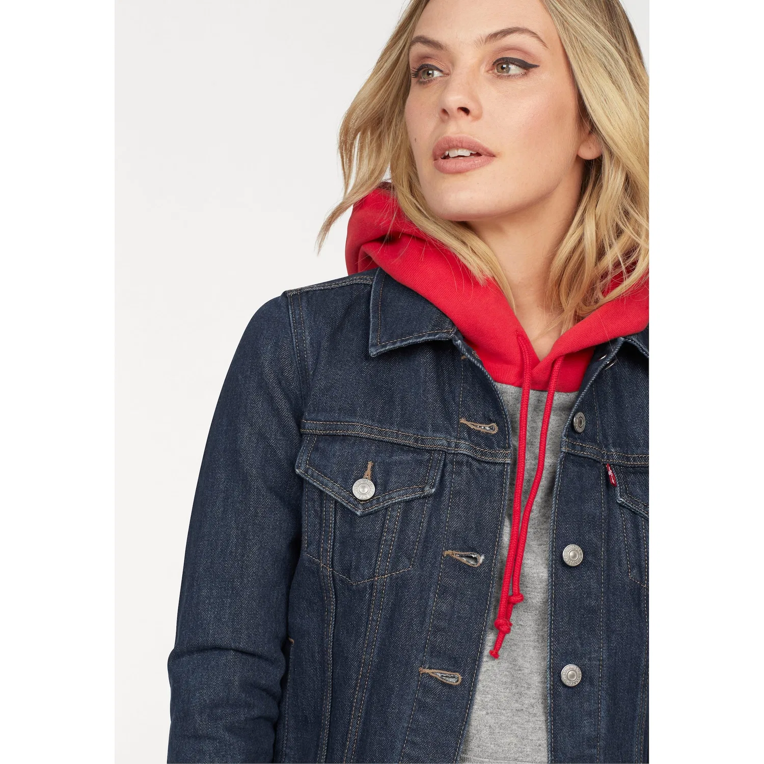 Женская джинсовая куртка Original Trucker Levi's, Dark Blue — фото 3
