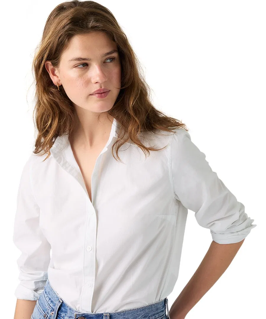 Женская рубашка с длинным рукавом Carlile Classic Poplin Levi's, Bright White — фото 4