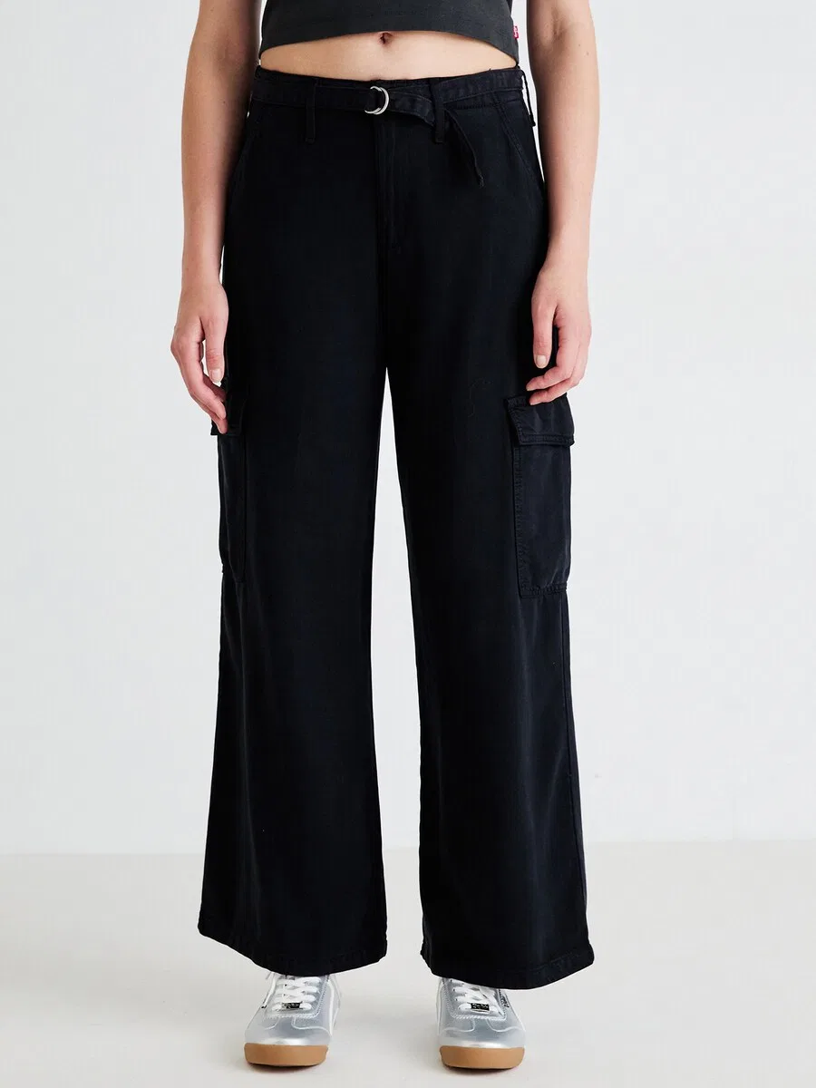 Брюки-карго LEVI'S Baggy Cargo Pants 'Baggy Dad Cargo Pants' черного цвета — фото 2
