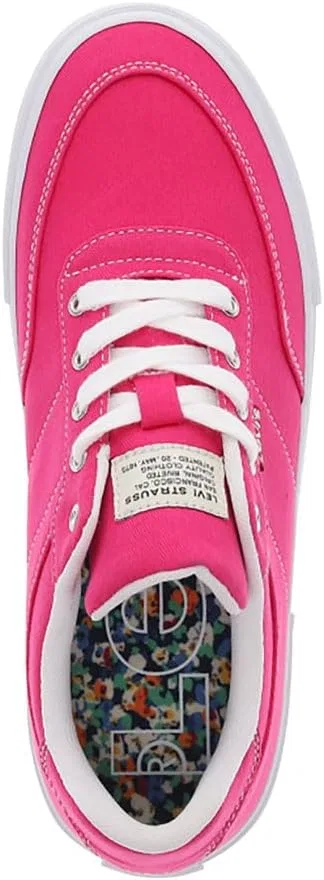 Детские кеды на шнуровке из твила и канвы Maribel CVS Levi's, Fuschia — фото 2