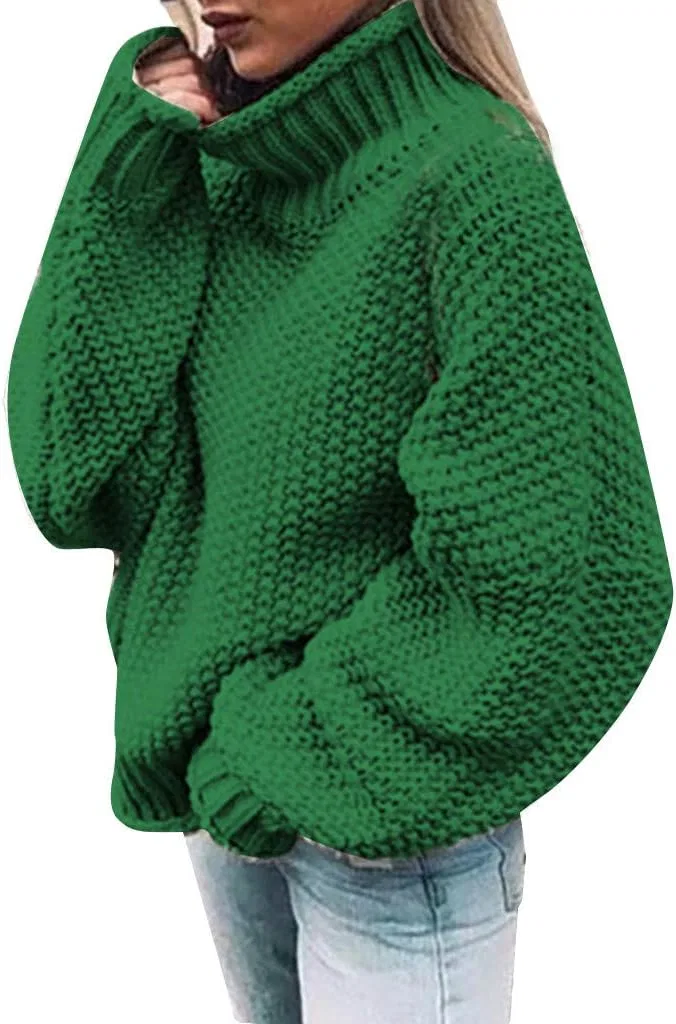 Женский свитшот с длинным рукавом, Oversized, хлопковый, A06- Green