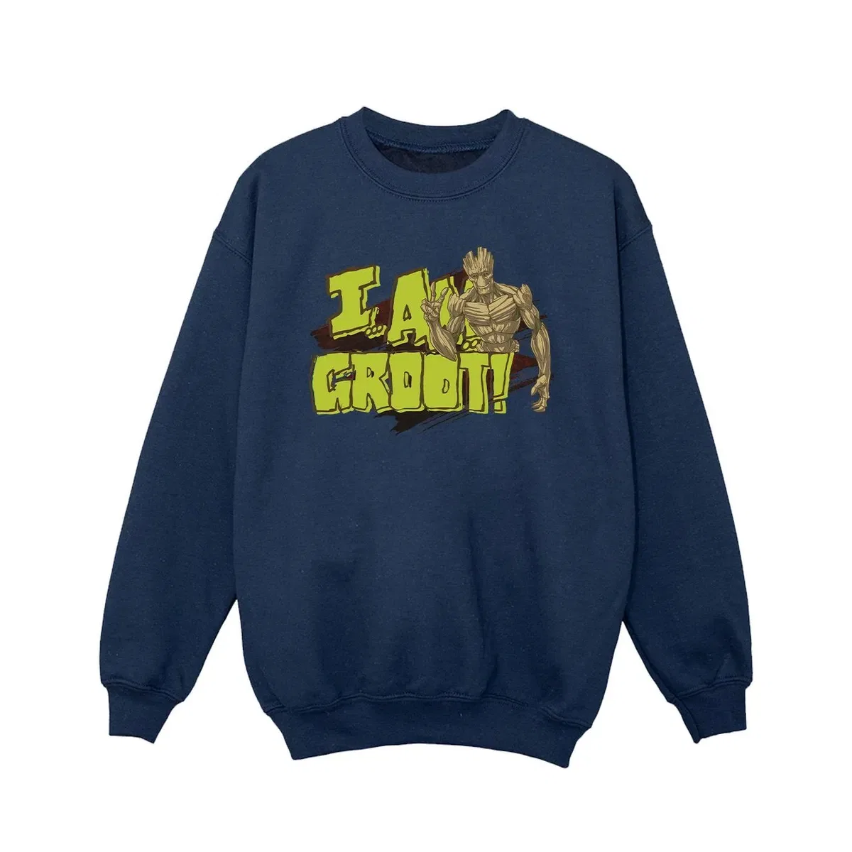 Свитшот с принтом I Am Groot Guardians Of The Galaxy, Navy — фото 2