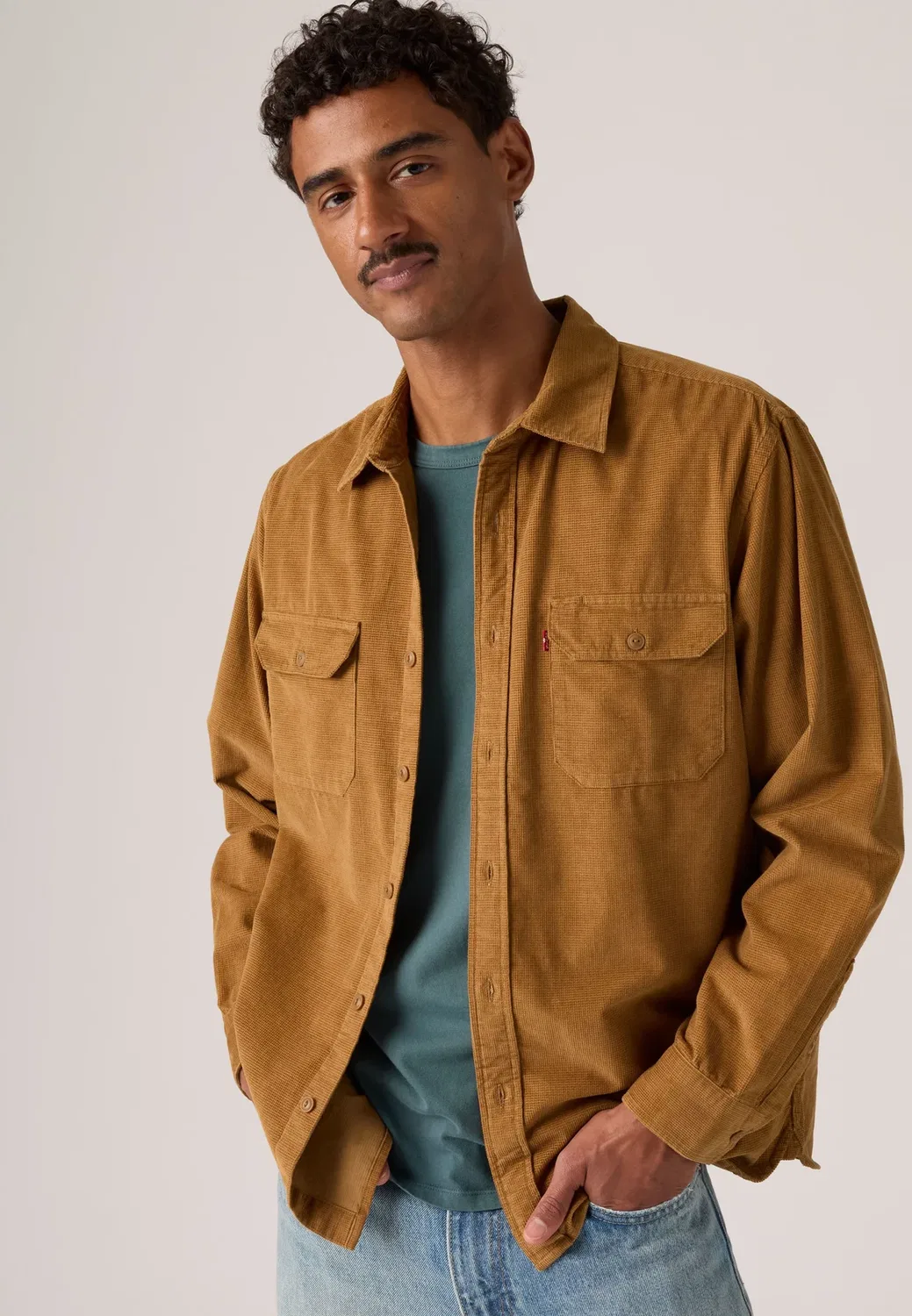 Рабочий Джексон - рубашка Levi'S, Foxtrot Brown Waffle Corduroy — фото 2