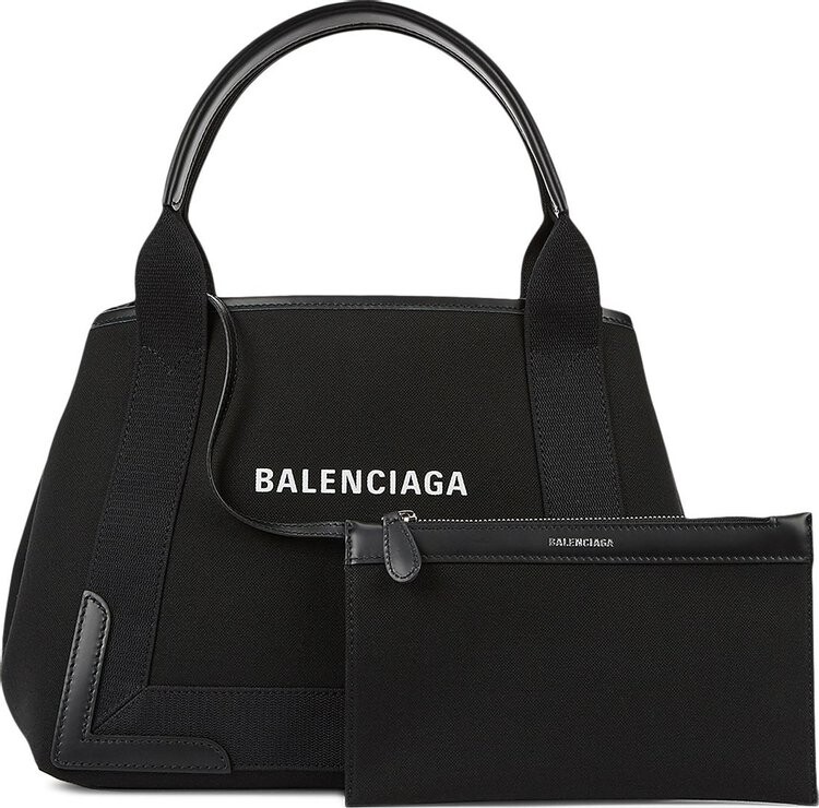 Сумка Balenciaga Xs Cabas Tote Bag Natrual/Black, кремовый — фото 2