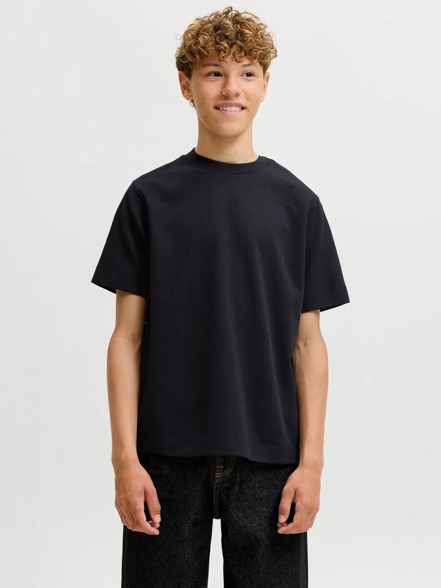 Детская рубашка черного цвета Jack & Jones Junior — фото 2