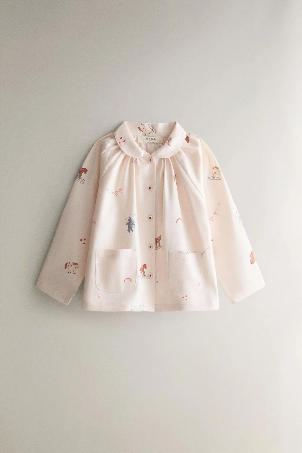 Детская фланелевая пижама с единорогом ZARA, Pink — фото 2