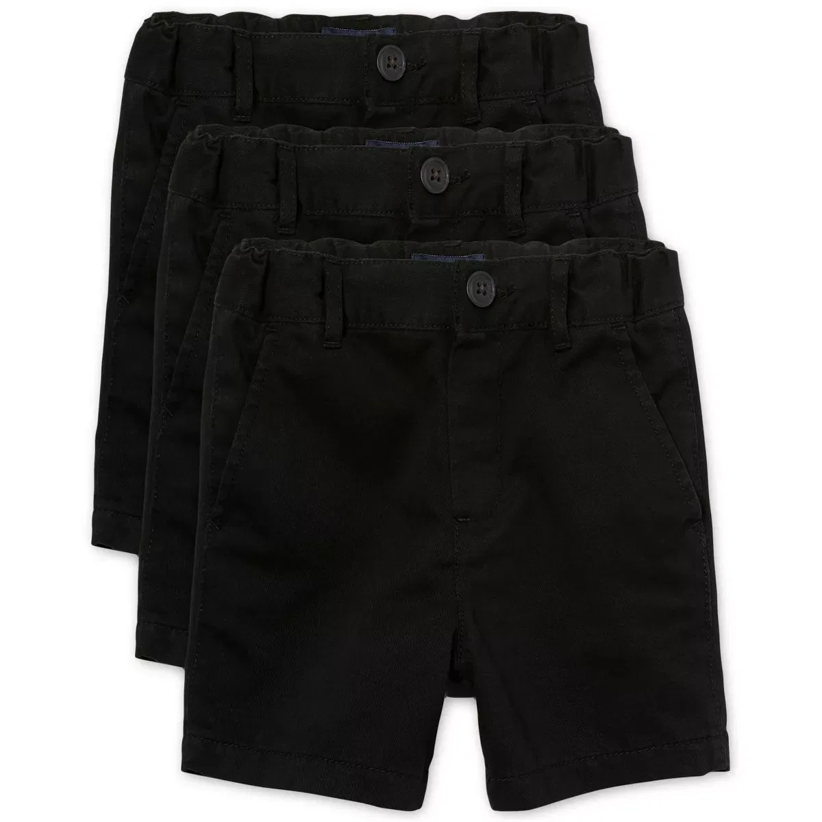 Детские шорты для мальчиков хлопковые комплект 3 пар The Children's Place, Black