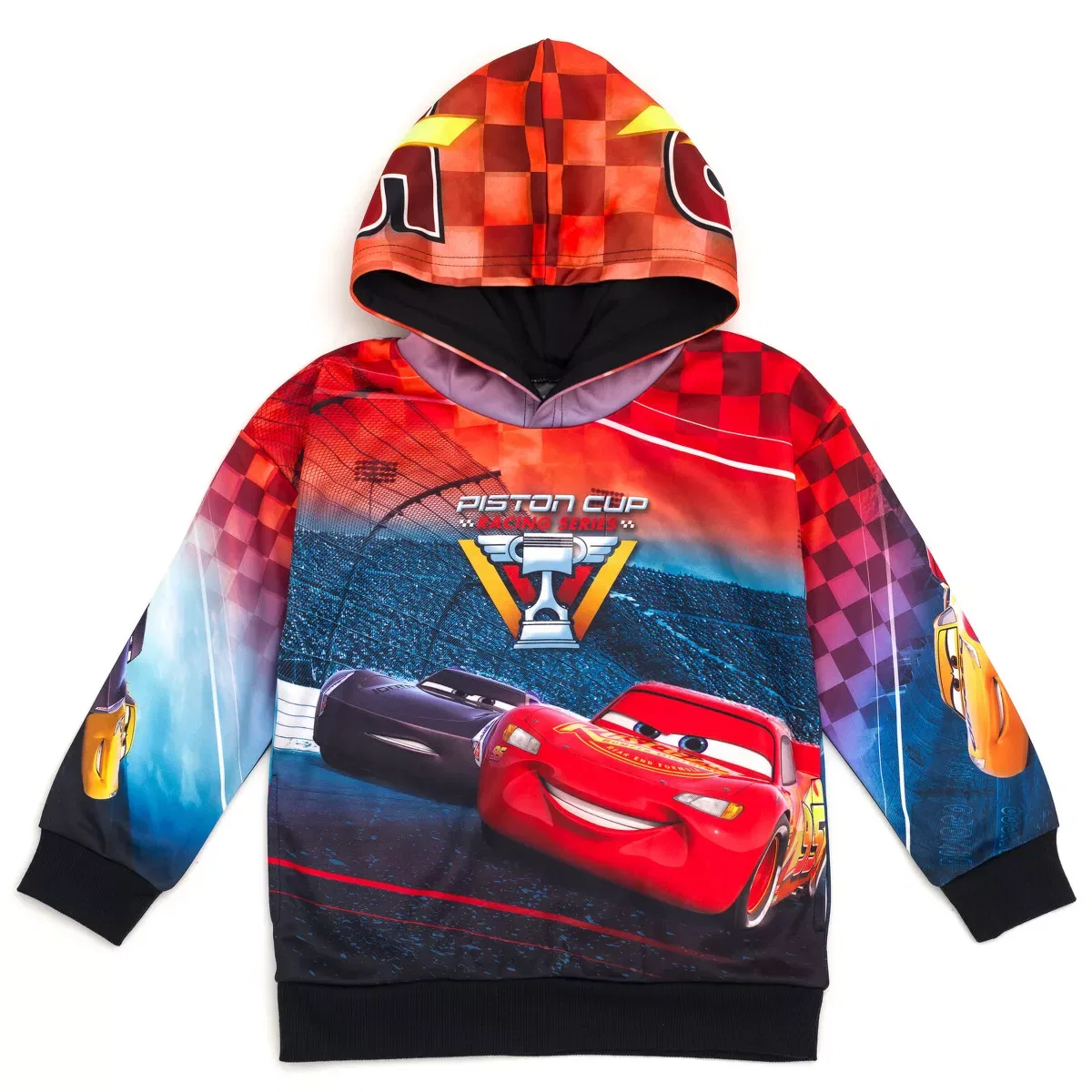 Детское худи с принтом Lightning McQueen Disney, Красный
