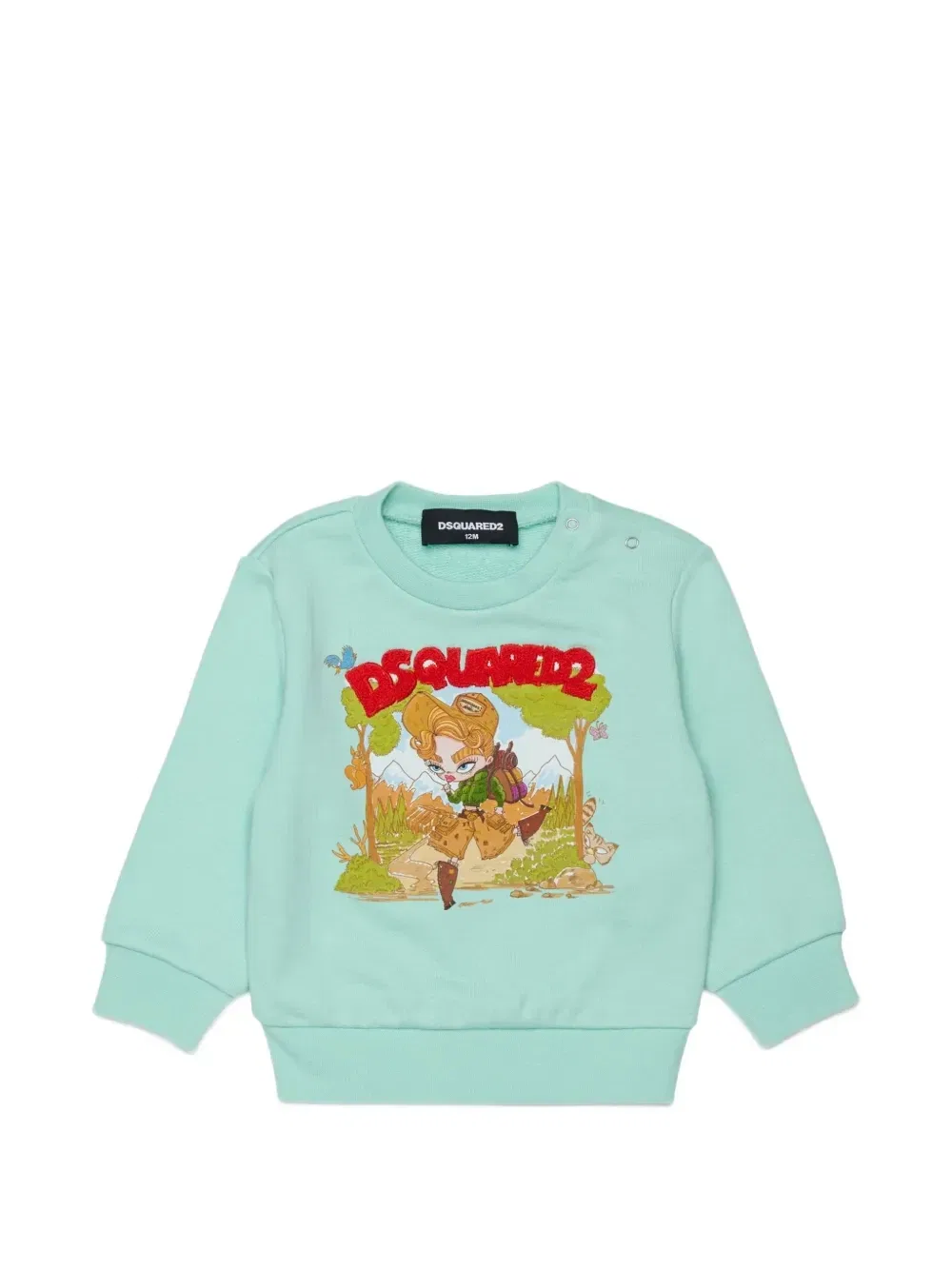 Толстовка с вышивкой Dsquared2 Kids, зеленый