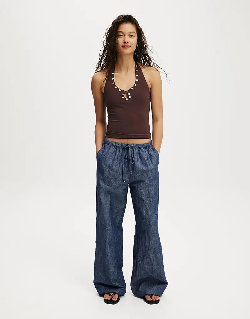 

Широкие брюки Cotton:On Haven синего цвета Cotton On