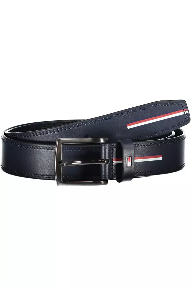 

Синий кожаный мужской ремень Tommy Hilfiger