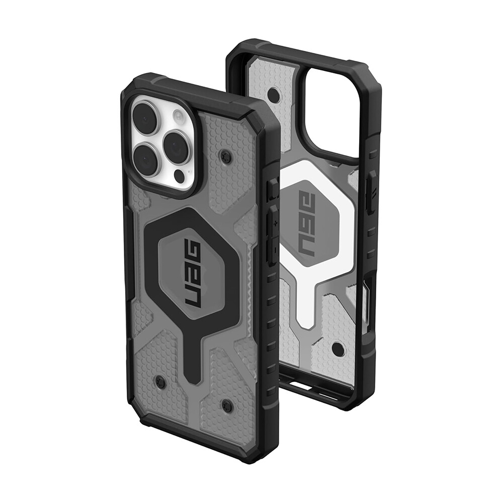 

Чехол UAG Pathfinder для iPhone 16 Pro Max с MagSafe, Clear Ash, Серый, Чехол UAG Pathfinder для iPhone 16 Pro Max с MagSafe, Clear Ash
