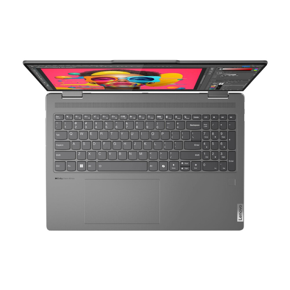 Ноутбук-трансформер Lenovo Yoga 7i 16IML9, 16", 16 ГБ/1 ТБ, U7-155U, Intel Iris Xe, серый, английская раскладка — фото 2