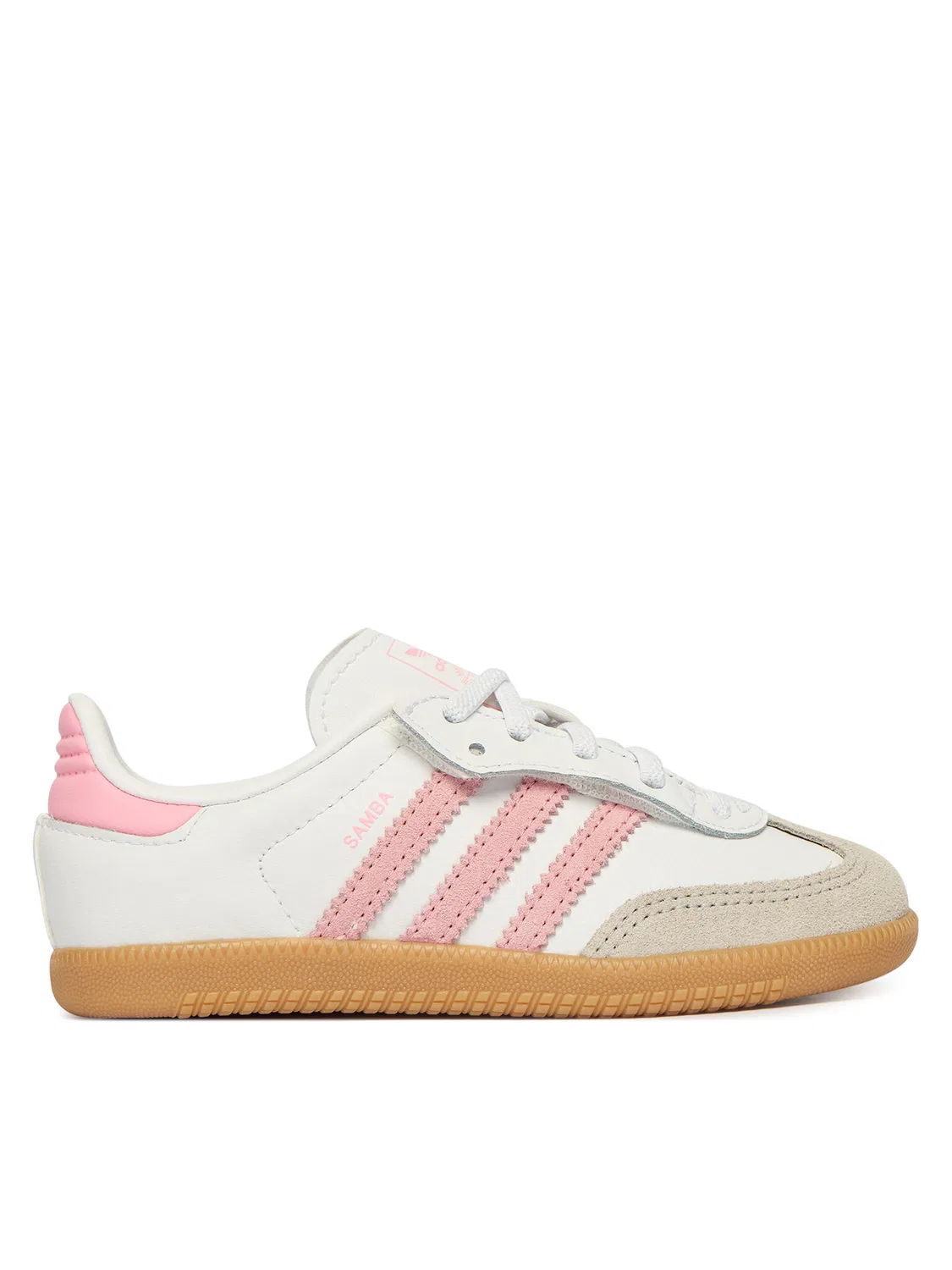 Кроссовки для девочки Samba Og Comfort Closure Elastic Lace Adidas, белый