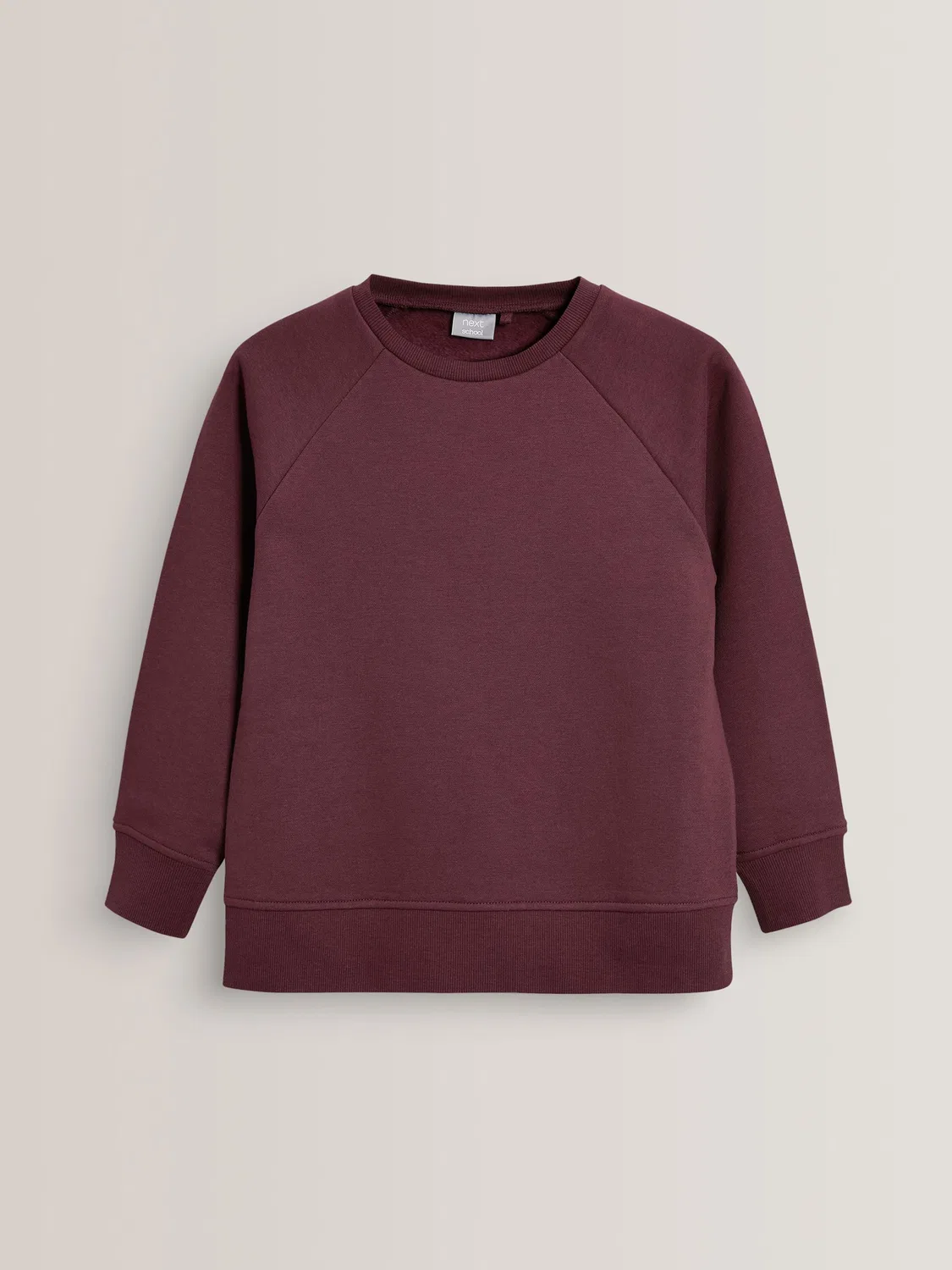 Свитер школьный с круглым вырезом, Burgundy Red Next