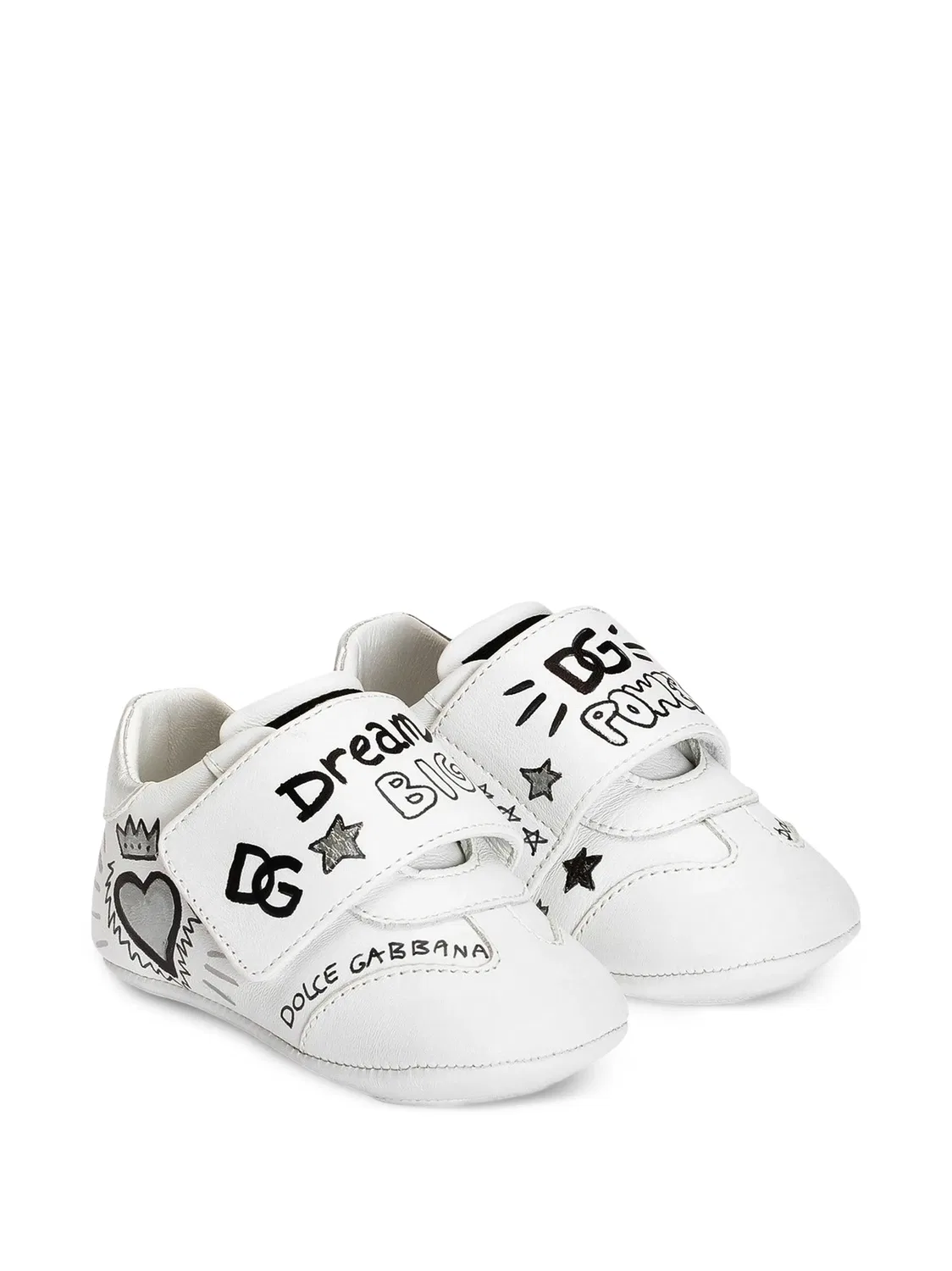 Кроссовки из кожи ягненка Dolce & Gabbana, белый