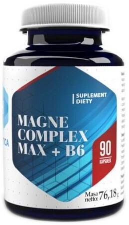 

Hepatica, Magne Complex Max + B6, Добавка , 90 капсул