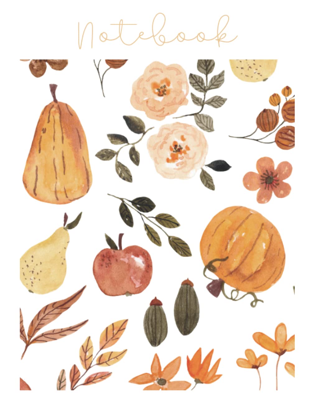 

Notebook: Autumn Composition Notebook 8.5 x 11 in Checked Journal Notebook 120 pages