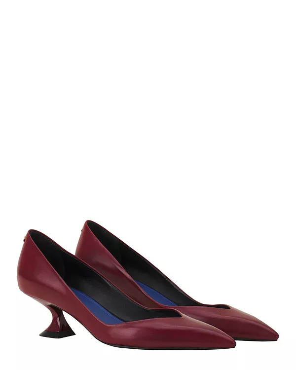 Женские кожаные туфли-лодочки Midnight Step Pump Lanvin, красный