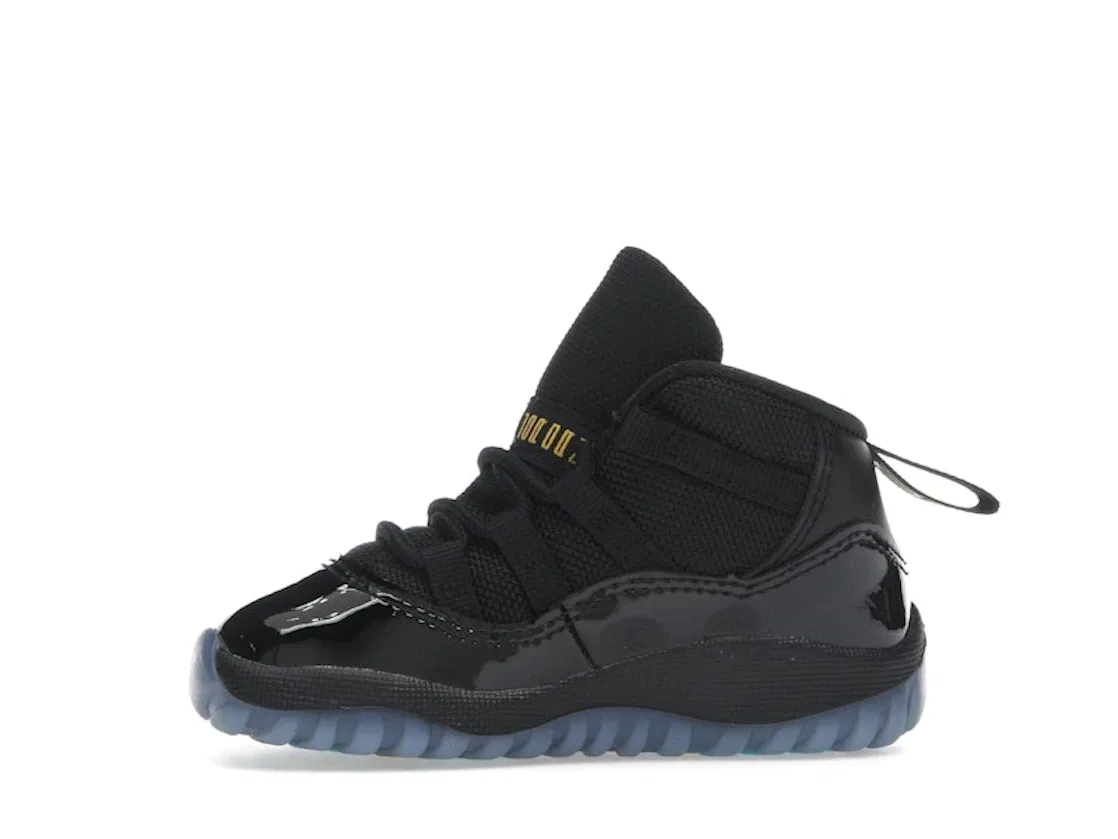 Детские кроссовки с контрастными цветами Jordan 11 Retro Jordan, Black/Gamma Blue/Varsity Maize — фото 3