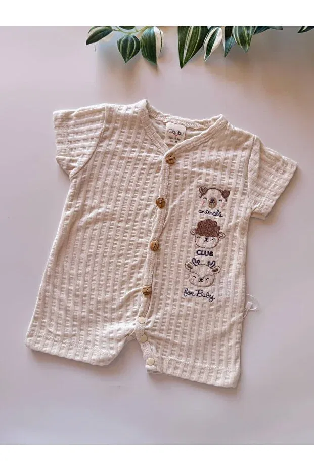 Детский комбинезон для девочек хлопковый Basics Kapsülbebek, Cream