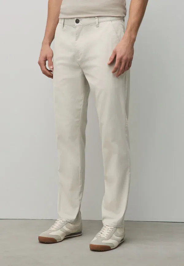 Брюки из хлопка с эластаном Trousers Next, Bone, слоновая кость