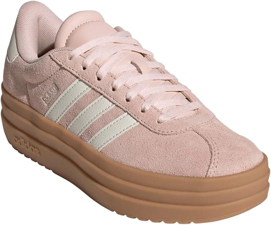 Детские кроссовки для мальчиков с закрытым носком Vl Court Bold adidas, Blush Pink/Off White/Gum — фото 4