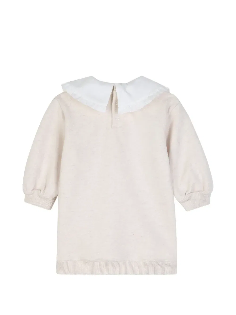 Платье с оборками и вышивкой Chloe Kids, бежевый — фото 2