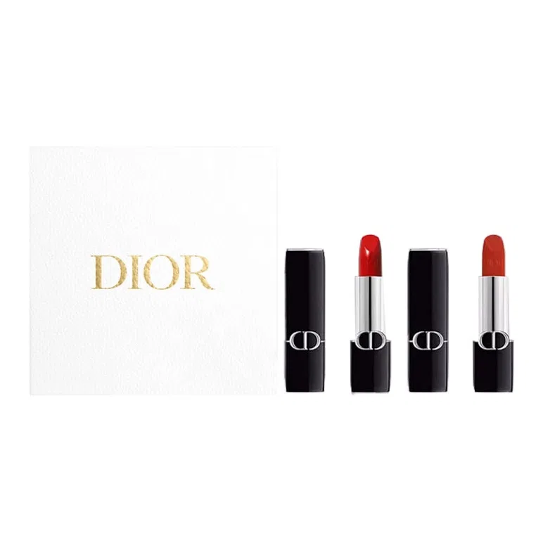 Женский комплект помад DIOR 999 Legend Red Lip, Satin + 777 Fiery Red Orange, Velvet, DIOR, Red