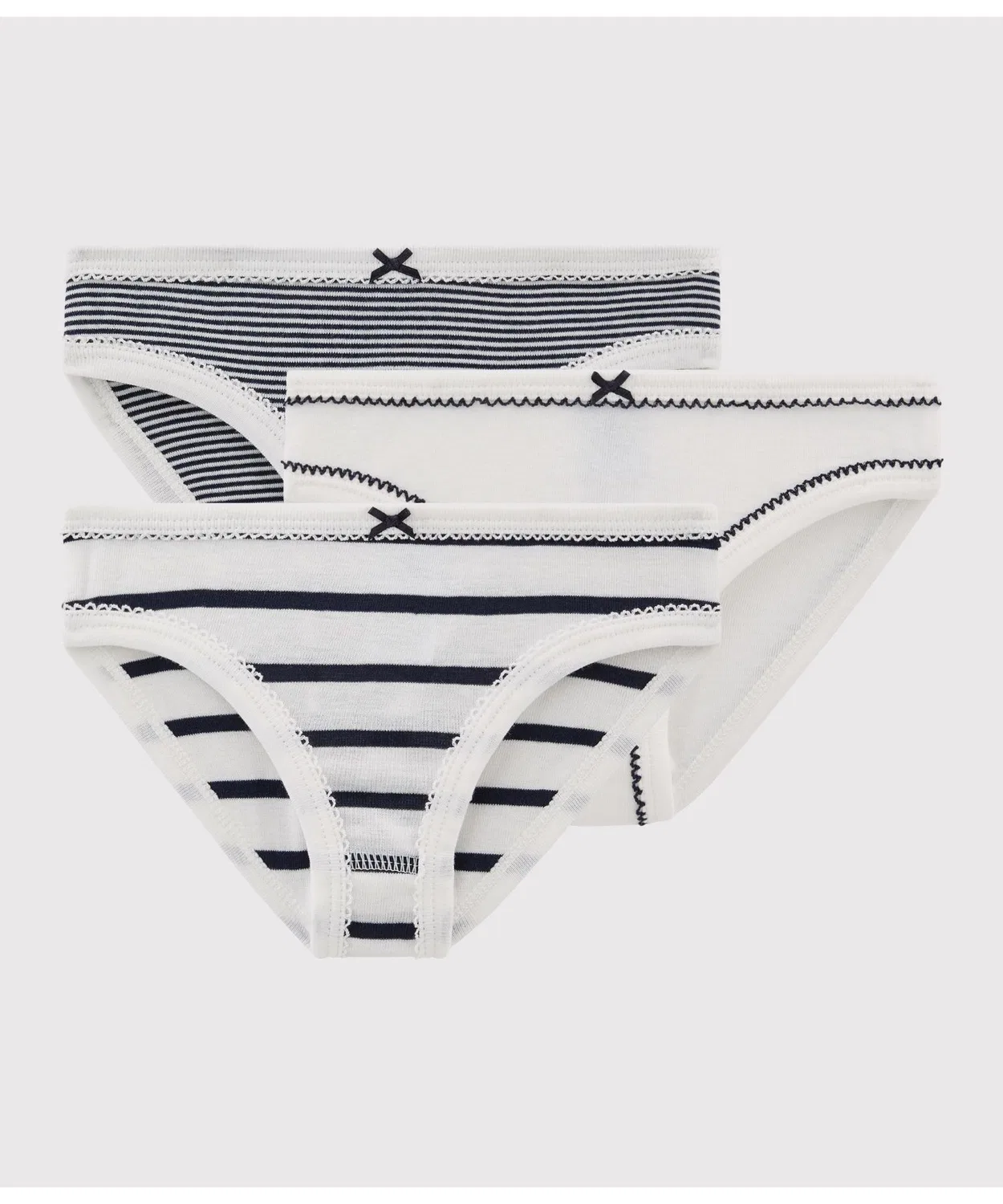 Детский комплект трусов с принтом Petit Bateau, White