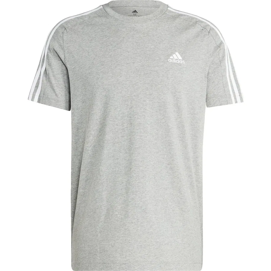 Футболка с коротким рукавом Sportswear IC9337 Essentials Single Jersey 3-Stripes Tee adidas, Серо-белый