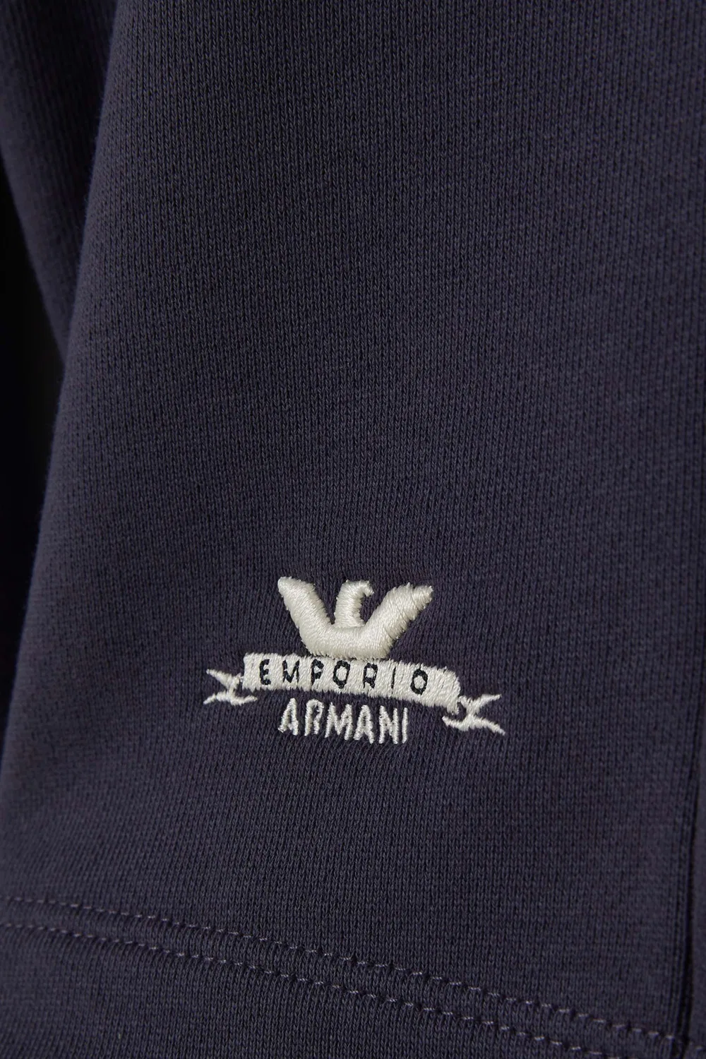 Шорты на завязках хлопковые Emporio Armani, фиолетовый — фото 3