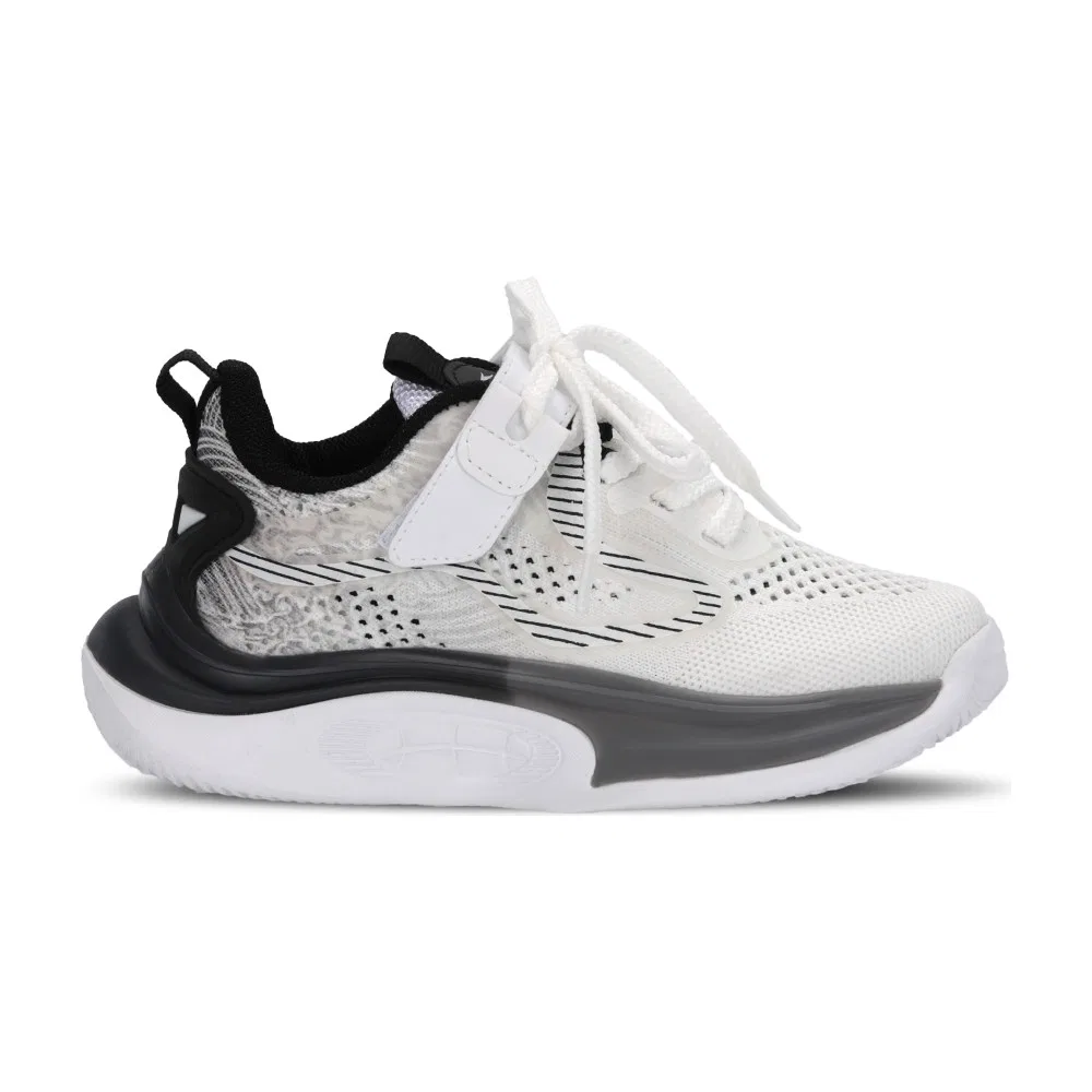 Детские кроссовки для мальчиков с легкой подошвой, White Black, Nıtro Slazenger