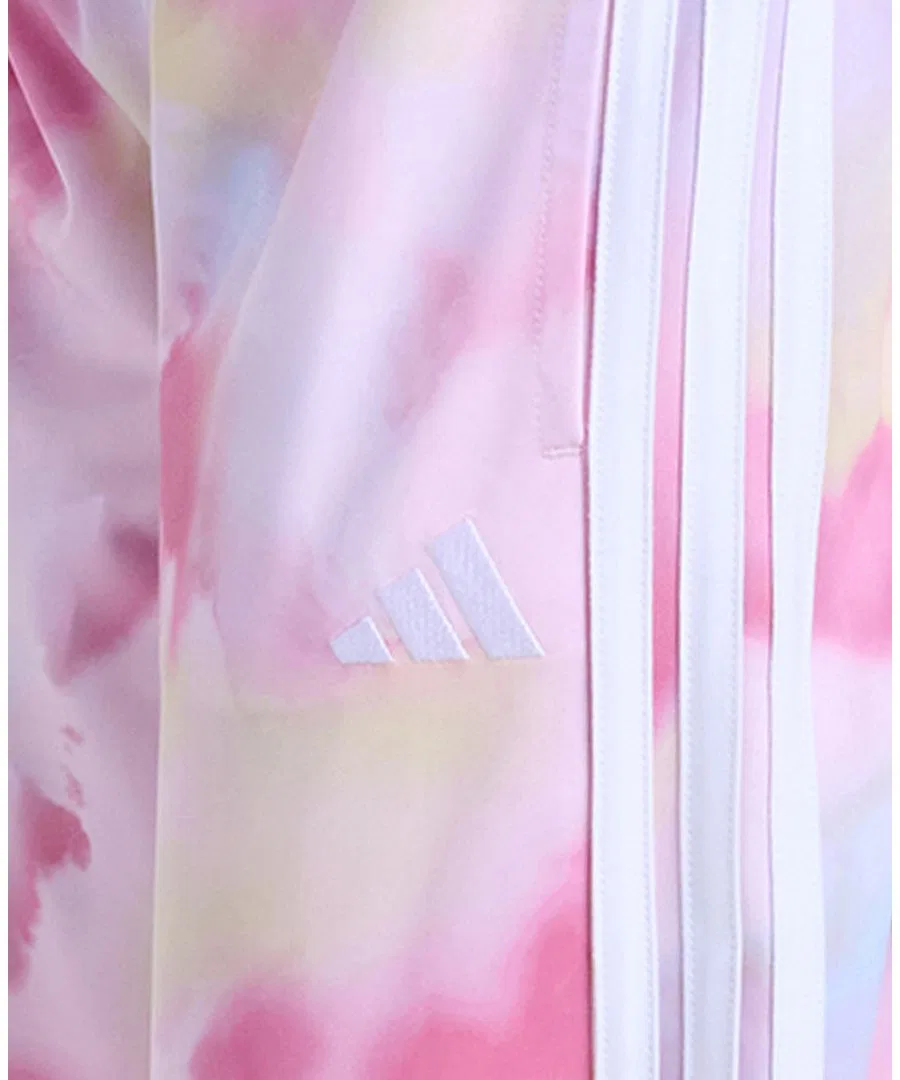 Штаны из трикотажа с принтом, широкие, с 3 полосками adidas, Pink — фото 4