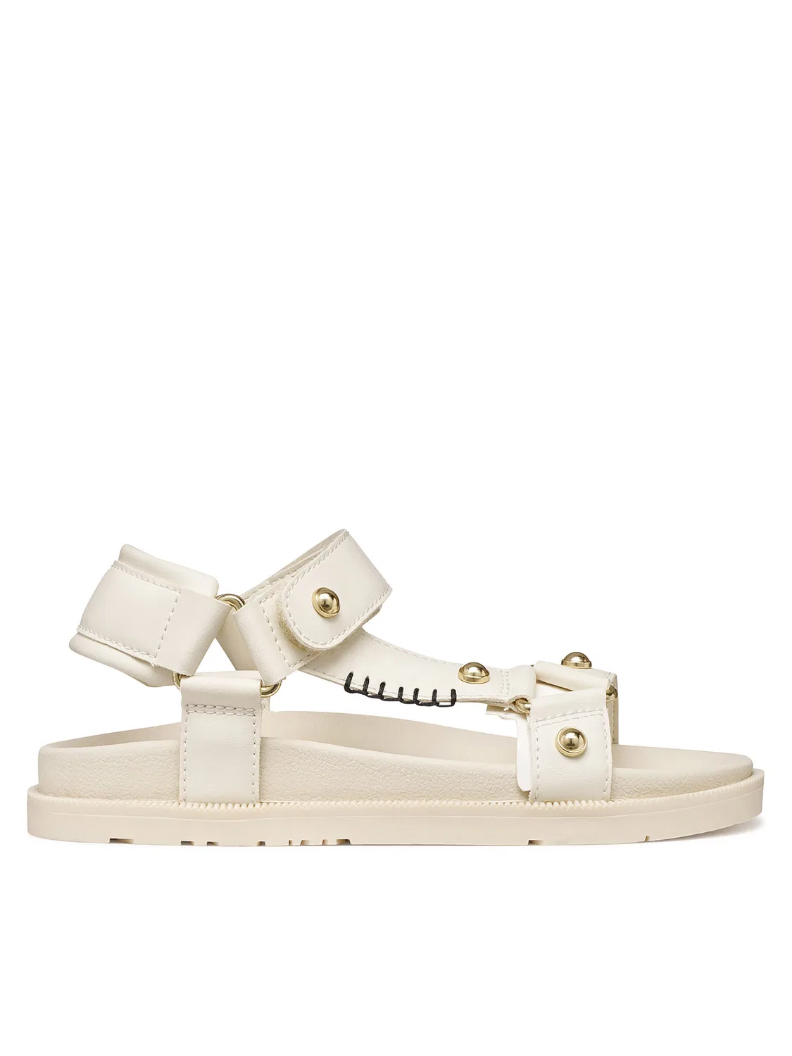 Сандалии цвета экрю для девочки Sandal Foammentera Geox, кремовый