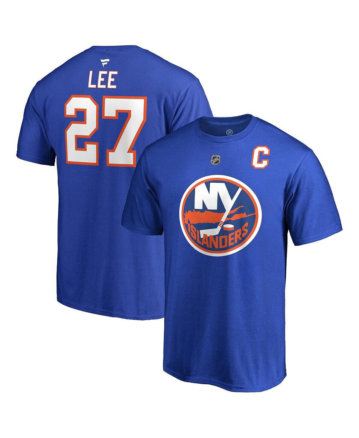 

Мужская фирменная футболка anders lee royal new york islanders с именем и номером Fanatics