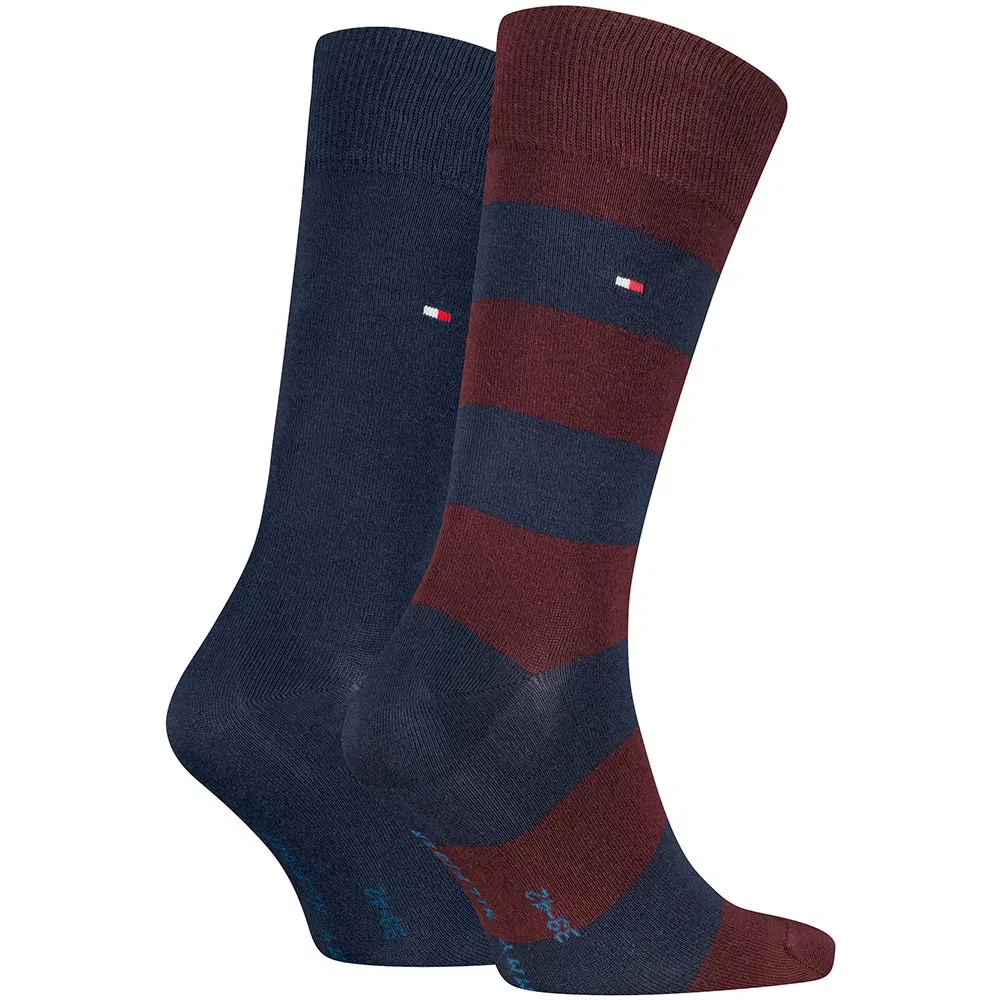 Мужские носки хлопковые Tommy hilfiger Rugby socks 2 pairs, Blue — фото 2