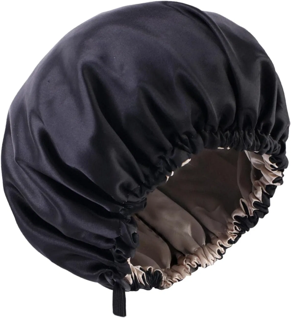 Шапочка для душа Paowsietiviity, Satin, 65 см, 10 Set (Black, Style B) — фото 4