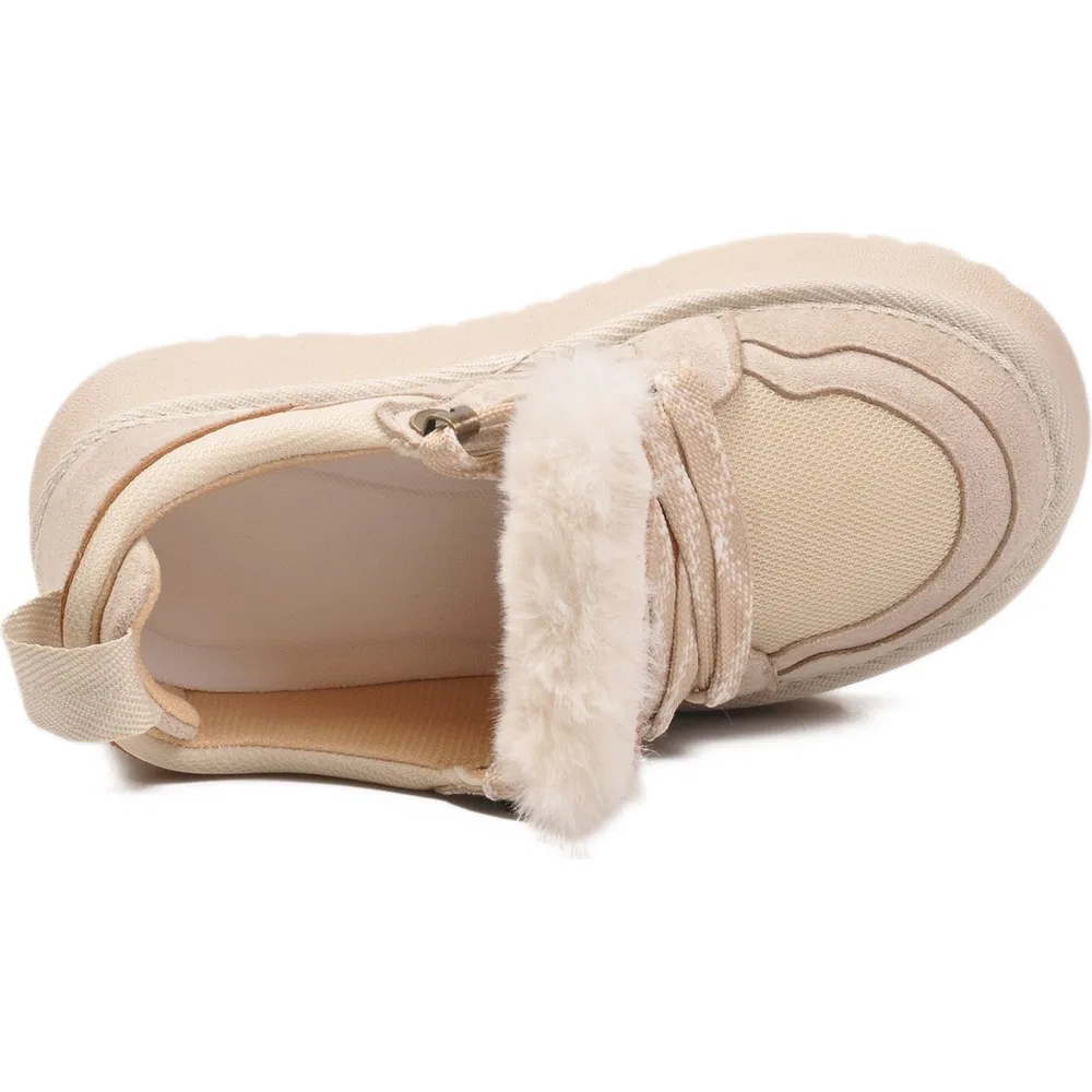 Детские кроссовки с шнуровкой Bej Süet Bağcıklı Unisex Çocuk Spor Ayakkabı 412445 F Ayakmod — фото 4