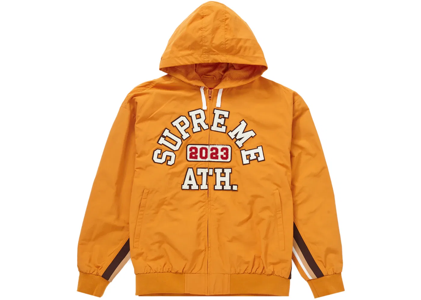 Мужская куртка с капюшоном и аппликацией Supreme, Orange