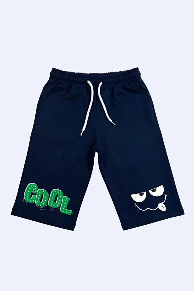 Детские шорты для мальчиков с принтом 3-шт Fyk Collection, Smoked-Blue-Black — фото 3