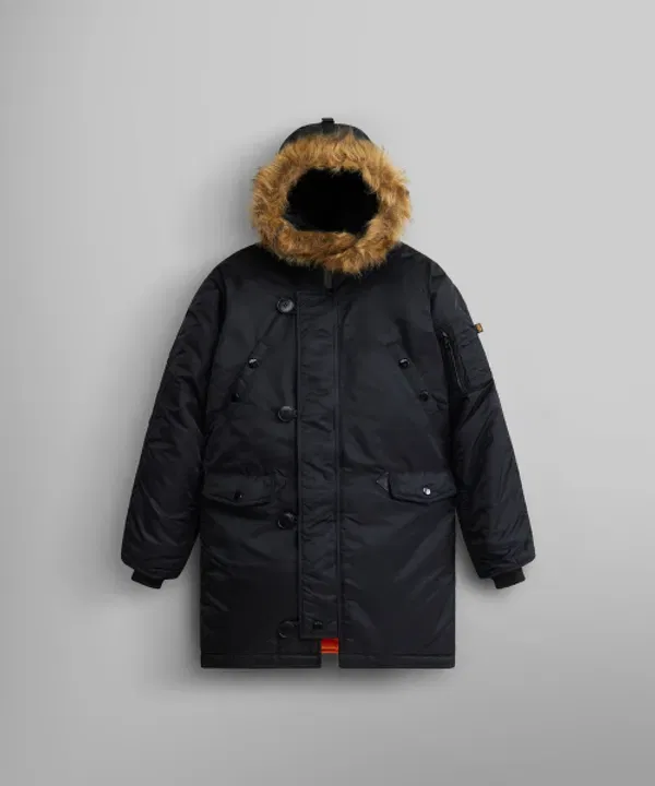 Пуховик N-3B, Alpha Industries Kids, черный