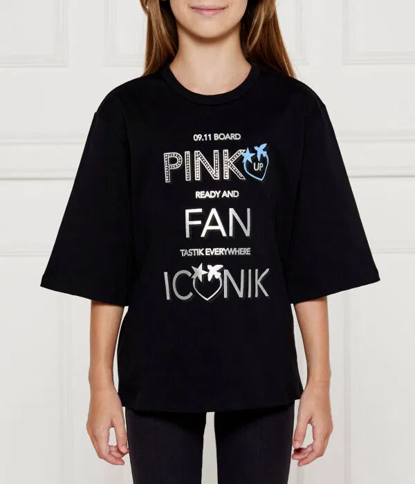 Детская футболка свободного кроя T-Shirt Pinko Up, черный