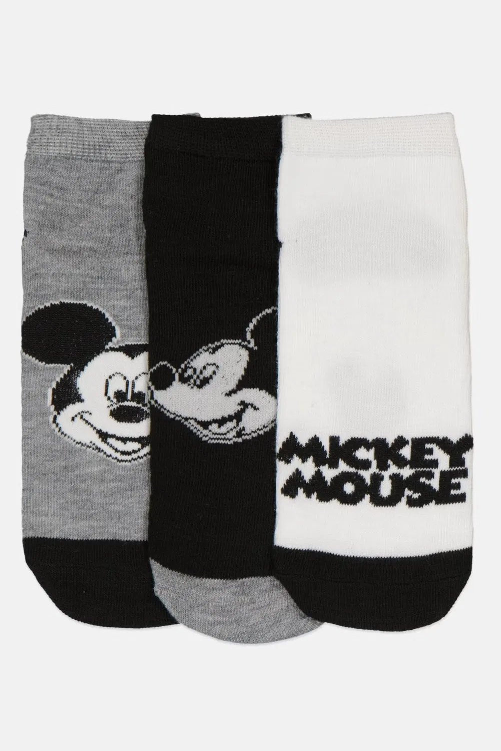 Носки 3 пары с принтом Mickey and Friends Disney, разноцветный
