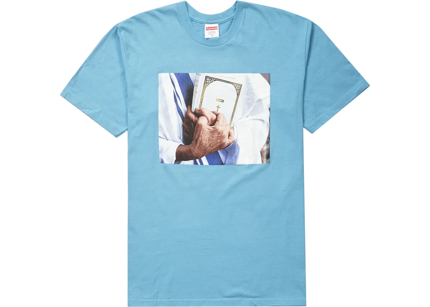 Мужская футболка с принтом Supreme Bible Tee Supreme, Light Slate