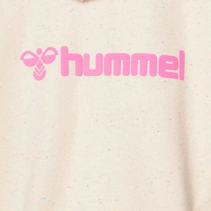 Детский худи с капюшоном и молнией Hummel Mari Crop, Бежевый — фото 4