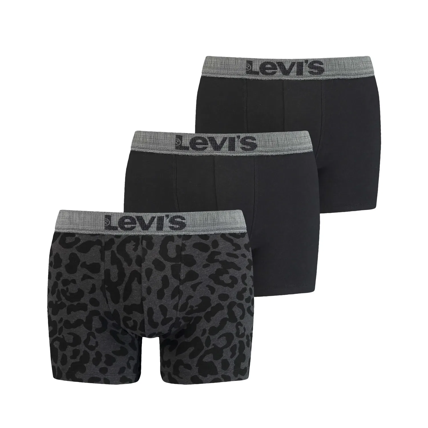 Мужские боксеры 3 шт. Leopard Boxer Brief Levi's