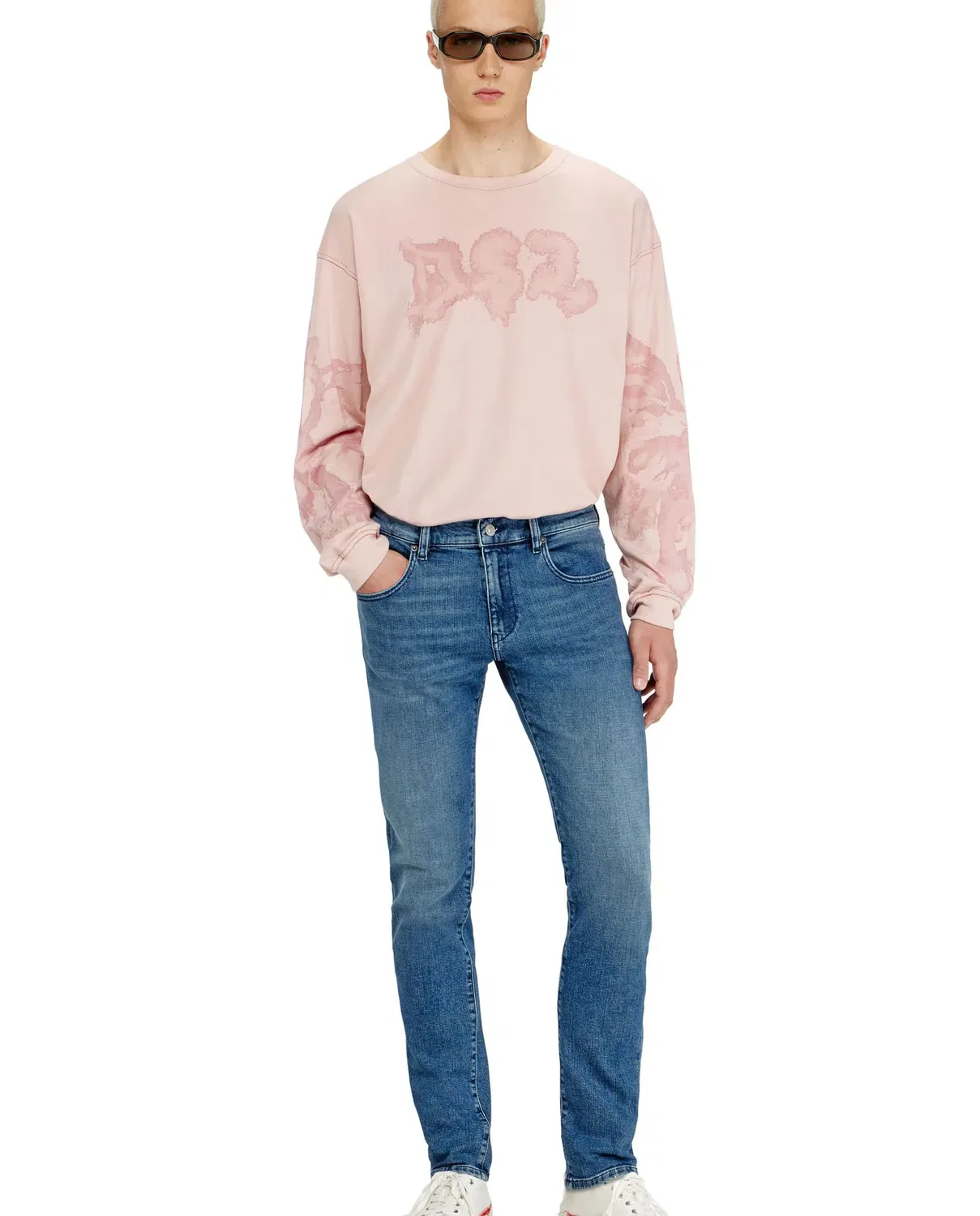Мужские джинсы slim Vaquero slim de hombre cintura media 2019 d-strukt Diesel, Azul — фото 4