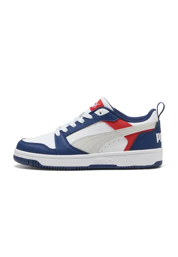 Кроссовки с кожаным верхом Rebound v6 lo jr Puma, White Dim, белый