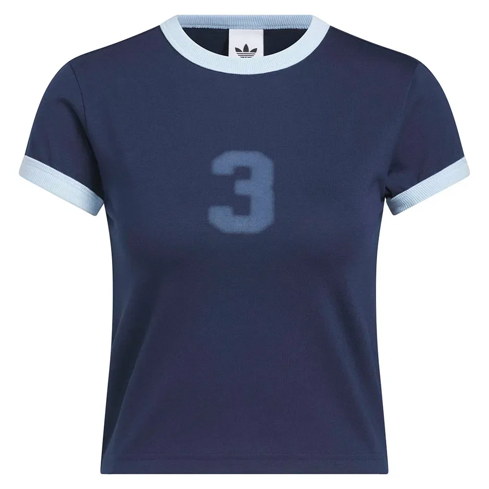 Женская футболка с контрастной отделкой Texas A&M Aggies Graphic Ringer Adidas Originals, Blue